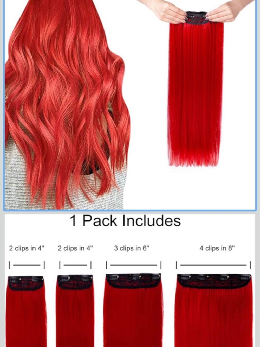 Red Clip-In Hair Extensions